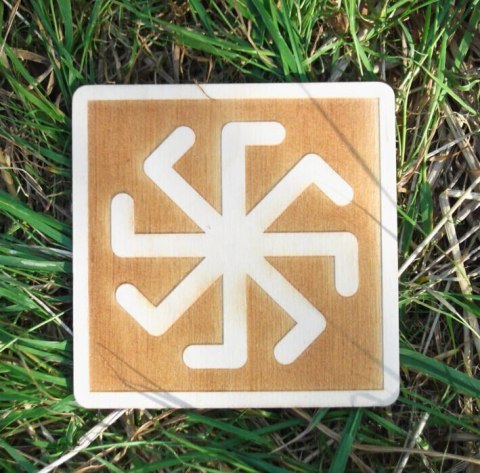 Drewniany Symbol Krzyż Łady / Bogurodzicy (Harmonia i szczęście w Rodzie) 