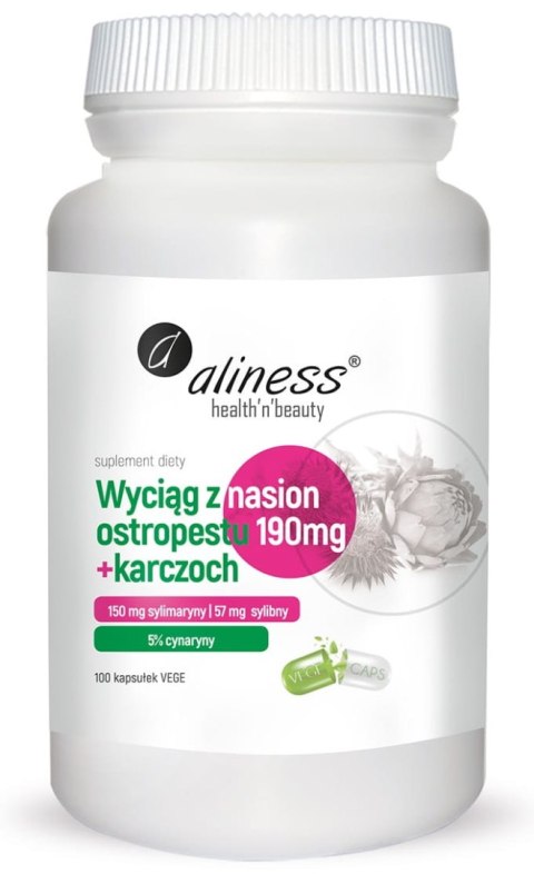 Ekstrakt z Nasion Ostropestu (190 mg) + Karczoch (100 Vege kapsułek)