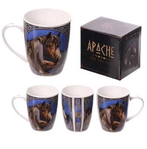 Kubek KOŃ APACZ | Kolorowy nadruk, porcelana
