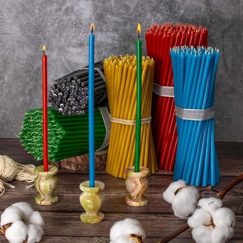 Naturalne świece z wosku pszczelego | Cienkie (Rytualne / Ceremonialne)