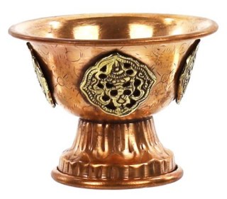 Podstawka/kadzielniczka KIELICH (Nepal, miedź)