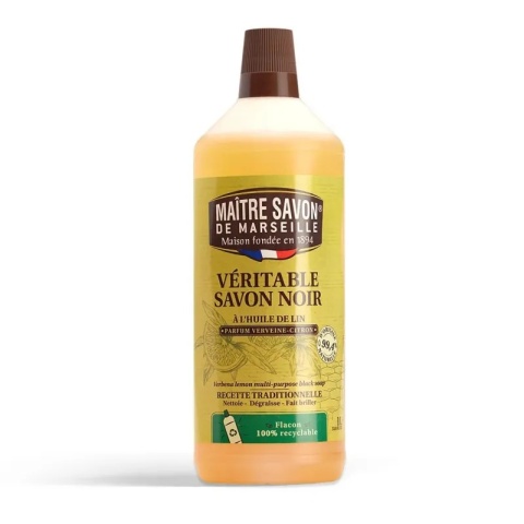 Tradycyjne czarne mydło do czyszczenia | Werbena-Cytryna (1000 ml)