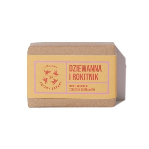 Mydło Dziewanna i Rokitnik z olejkiem z Bergamotki, 110 g, Cztery Szpaki