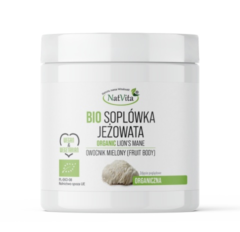 Soplówka Jeżowata BIO | Lion's mane w proszku (100g)
