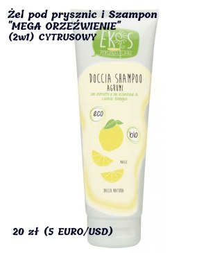 Żel pod prysznic i Szampon "MEGA ORZEŹWIENIE", 2w1 - CYTRUSOWY