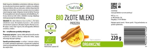 "Złote Mleko" BIO w proszku (100g-220g)